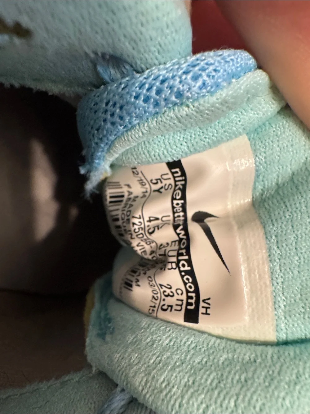 Nike Kids Light Blue and White Sneakers